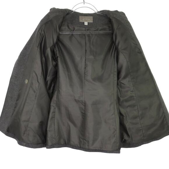 Croft & Barrow Charcoal Gray Double-Breasted Wool Pea Coat Medium Women's Coat - Picture 3 of 5